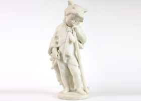 Marble-Sculpture-of-a-Young-Hunter-by-Bernard